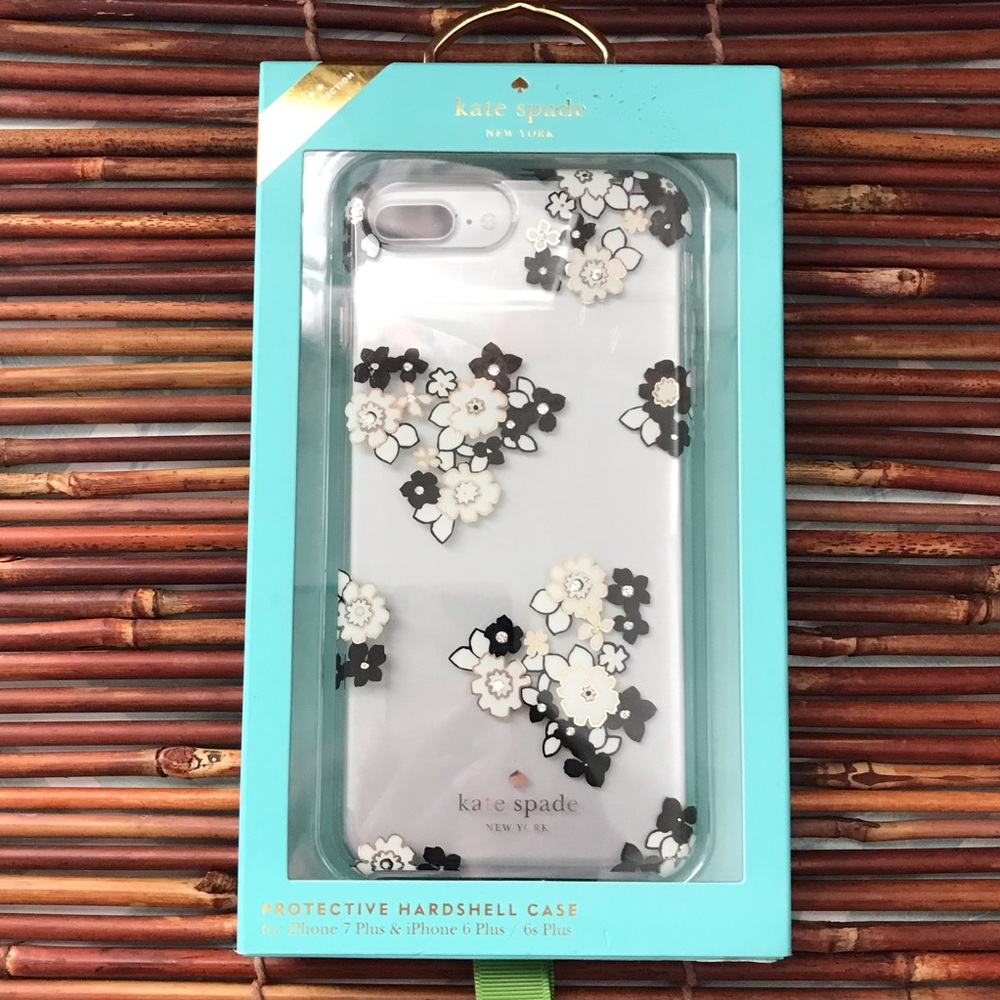 Kate Spade Hardshell Cell Phone Case Black & White Flowers